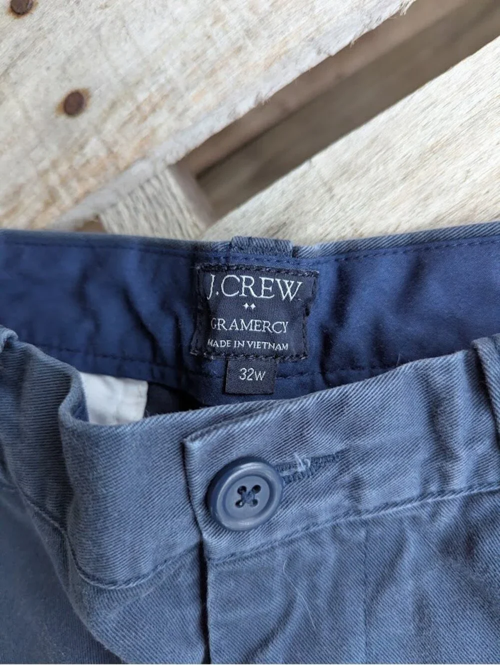 J.Crew Gramercy Mens 32x9 Navy Blue Cotton Chino Shorts Summer 2016 9